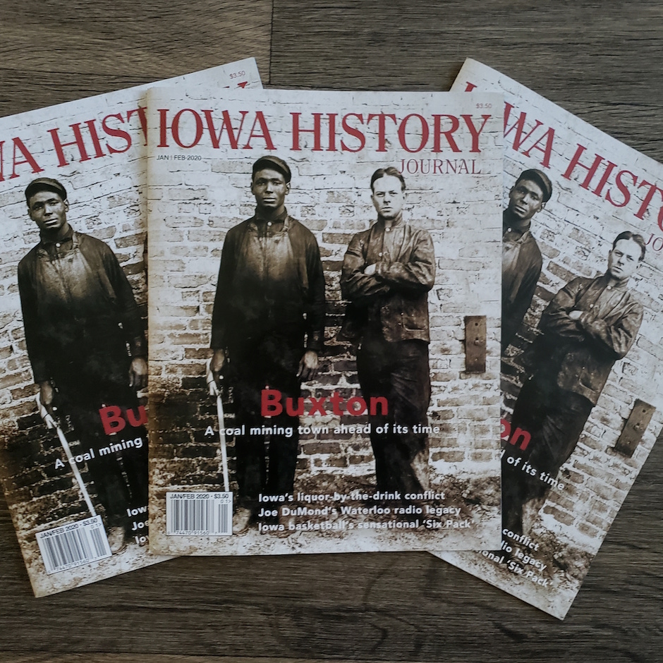 Buxton article cover of Iowa History Journal