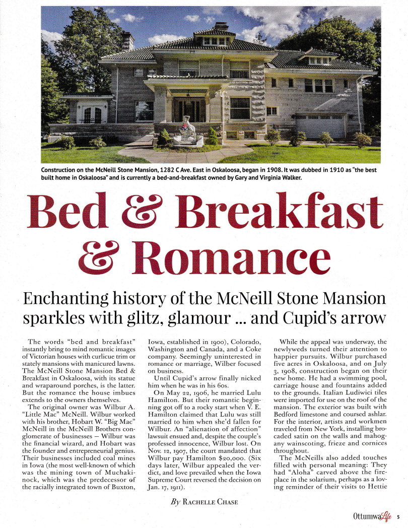 Stone Mansion B&B article page 1